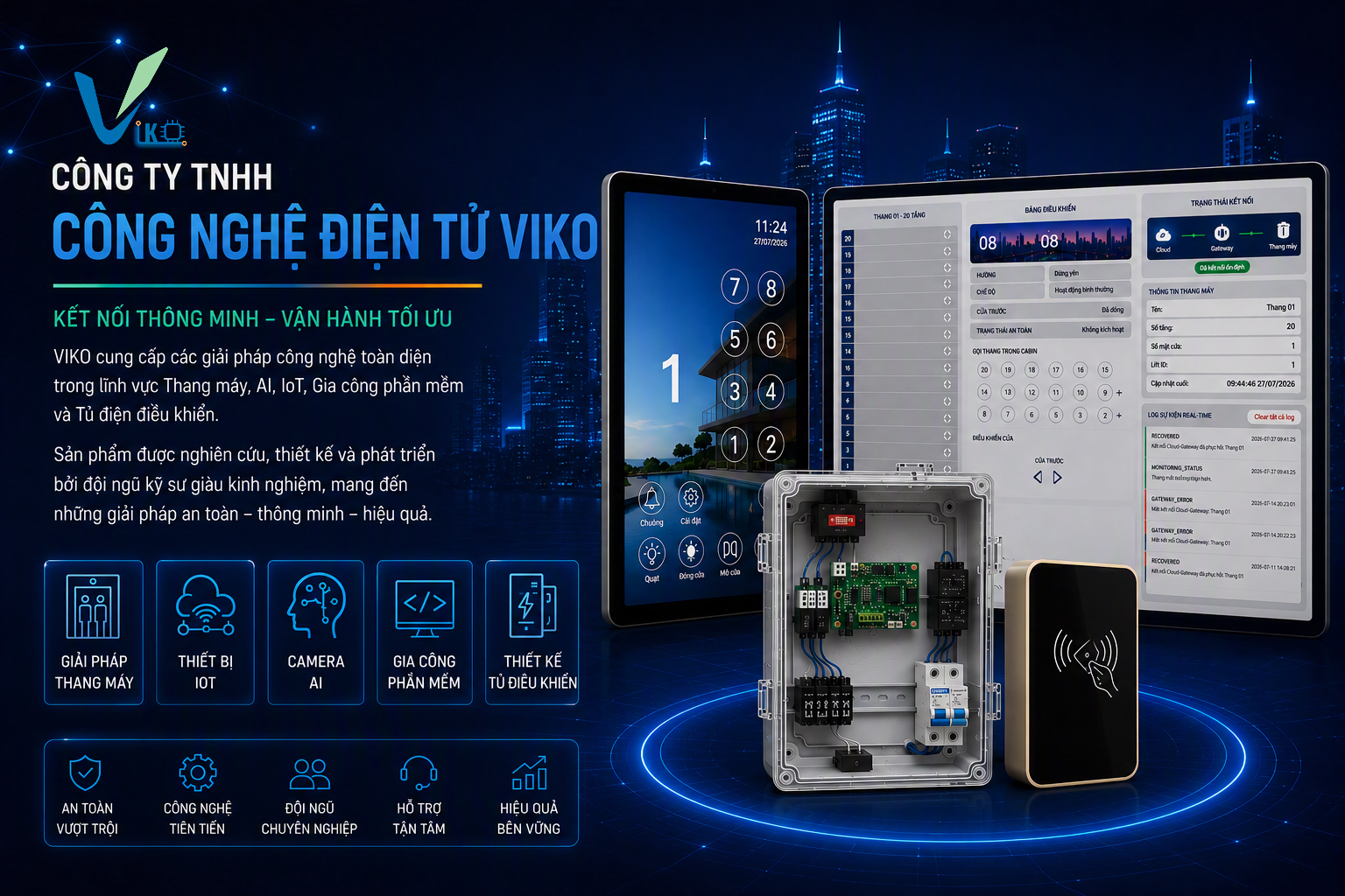 Hệ Thống Thiết Bị IoT & Bo Mạch Thang Máy VIKO